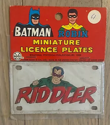 1966 Batman Marx Riddler Miniature License Plate Bicycle MINT IN PACKAGE • $649.99