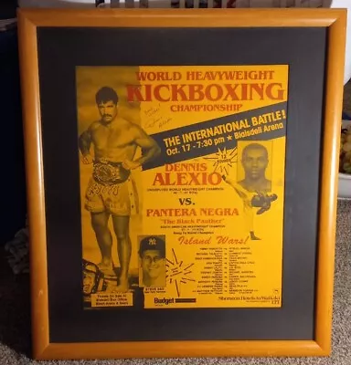 Signed Heavyweight Kickboxing Poster Ad 1991 Dennis Alexio/Pantera Negra • $299.75