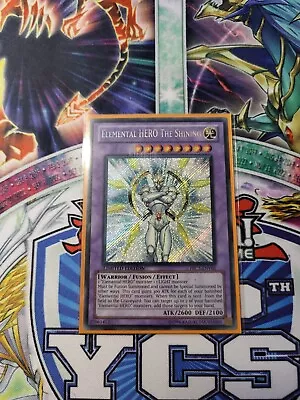 Yu-Gi-Oh Elemental Hero The Shining Secert Rare Limited Edition PRC1-ENV01 • £4.50