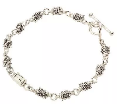 QVC Michael Dawkins Sterling 7-1/2  Classic Rondel Bracelet With Toggle Closure • $64.39