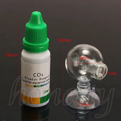 $6.63 • Buy Aquarium Detect Dioxide CO2 Monitor Glass Drop Ball Checker Tester PH Indicator