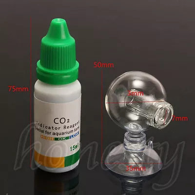 Aquarium Detect Dioxide CO2 Monitor Glass Drop Ball Checker Tester PH Indicator • $3.89