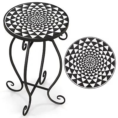 Mosaic Outdoor Side Table With Weather Resistant Ceramic Tile Tabletop • $49.99