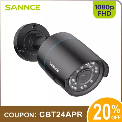 SANNCE 1080p Bullet Security Camera IR Night Vision CCTV System Outdoor IP66 • $24.99