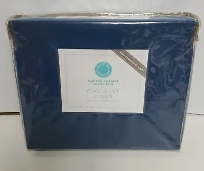 Martha Stewart Collection - Flannel Sheet Set Twin - Navy Blue - 100% Cotton • $25