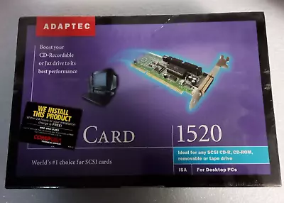 Brand New Sealed Adaptec Ultra SCSI Card 1520 Boost CD-R/RW Or JAZ Drive PC • $24