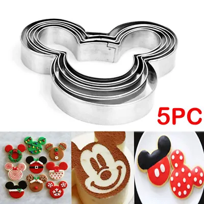 Mickey Mouse Cutter Fondant Mould Cake Cookie Pastry Mold Biscuit Candy Baking • £3.59