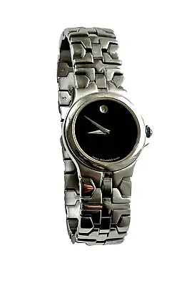 Movado Delphino Stainless Steel Museum Sapphire Crystal Dial Wrist Watch Ladies • $139