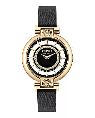 Versus Versace Womens Silver Lake Gold 36mm Strap Fashion Watch • $99