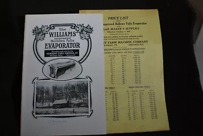 1918 Williams Improved Bellows Falls Evaporator - Vermont Farm Mach. MAPLE SYRUP • $29.99