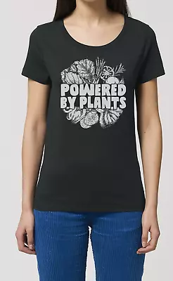 Powered By PLANTS Ladies ORGANIC T-Shirt Veganuary Vegan VEGANUARY • $17.33