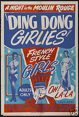 Ding Dong Girlies Cult Moulin Rouge Club Poster Print • $6.49