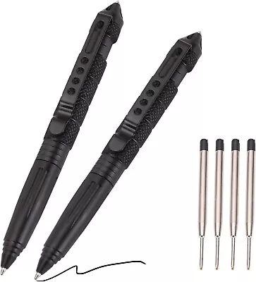 2 Pack Military Tactical Pen Set With 6 Black Ballpoint Refills For Writing  • $11.79