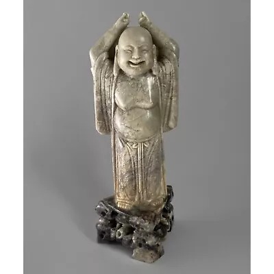 Vintage Soapstone Carved Buddha Figure Statue Chinese 8  • $125