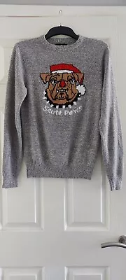 £0.99 • Buy Mens Threadbare Santa Paws Bulldog Christmas Jumper Size S