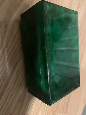 Vintage Otagiri Lacquerware Malachite Jewelry Music Box. • $38