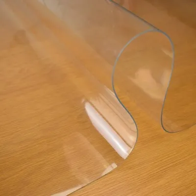 Transparent Thick 1.5mm Clear Table Cloth PVC Table Protector Table Cover • £24.99