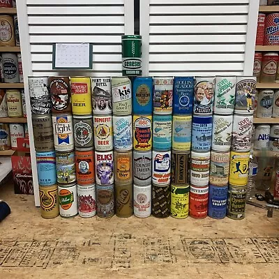 45 Different Beer Cans All Bottom Opened Crimped Steel  Cheap!!! • $20