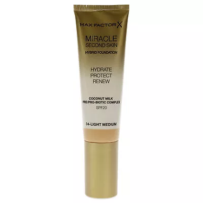 Miracle Second Skin Foundation SPF 20 - 04 Light Medium By Max Factor 1.01 Oz • $13.59