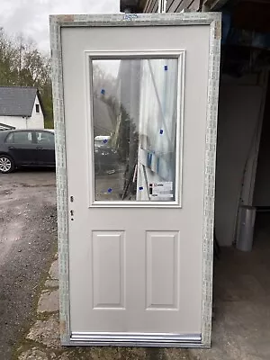 New White 1003-2095 Brand  New Composite Back  Door In Upvc Frame Clear Glass • £395