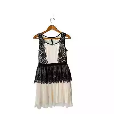 A'reve Black Ivory Lace Fit Flare Dress Size Small Boutique Womens Small • $13.59