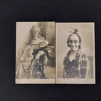 Dan Leno Postcard X2 Mother Goose RPH 8773 & Sister Anne (Rotary) Posted • £12