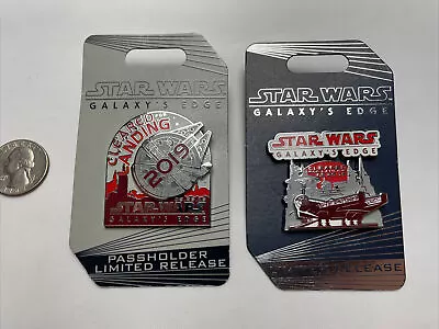 $7.95 • Buy Disney STAR WARS GALAXY'S EDGE Opening Day Lmtd Edition Trading Pin 2 Pc Set NEW