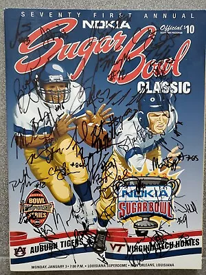 Autographed Sugar Bowl Classic Sports Program Virginia Tech Auburn Football 2005 • $79