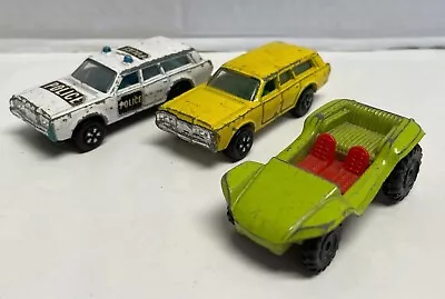 PlayArt Lot Of 3 DieCast Metal Vehicles EstateWagon/Police/Beach Buggy Hong Kong • $7.85