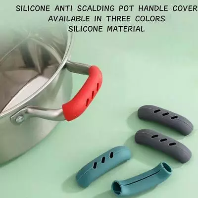 2X Silicone Pot Pan Handle Kitchen Saucepan Holder Covers Grip Slip Sleeve C7G6 • £1.40