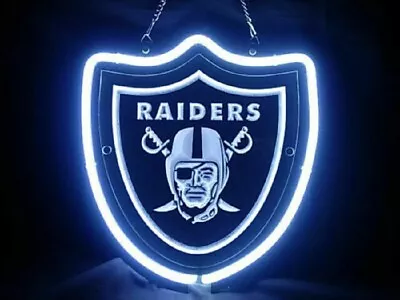 Las Vegas Raiders Logo 3D Carved Neon Lamp Sign 14  Beer Hanging Nightlight EY • $80.99