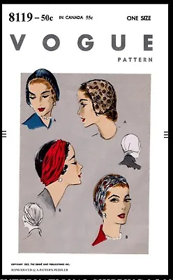 Vogue 8119 Pattern Sally Victor Head Band Hat Cap • $5.49