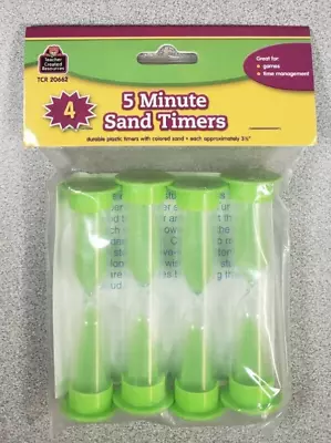 Teacher Created Resources 20662 Small 3.5'' Sand Timer 5 Minute 4 Pack Free S/h • $7.50