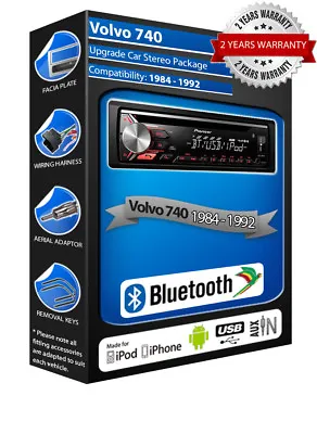 Volvo 740 DEH-S230BT Car Stereo USB CD MP3 AUX In Bluetooth Kit • $157.11