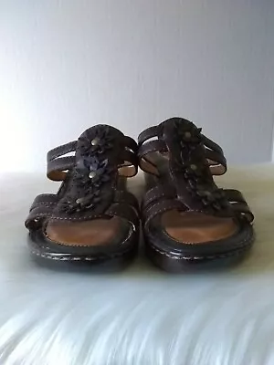 Born Women's Sandals Wedge Heels Slip On Size 8 Brown W61892 • $10