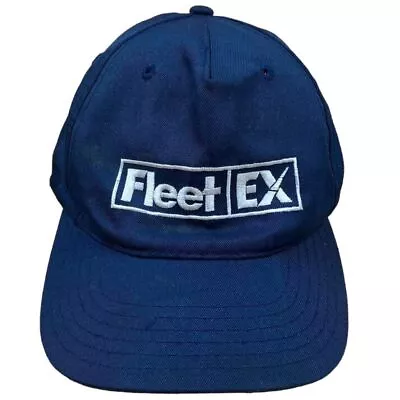 Fleet Ex Baseball Vintage Cap Navy Travel Hipster Y2k Summer Hat • £22.50