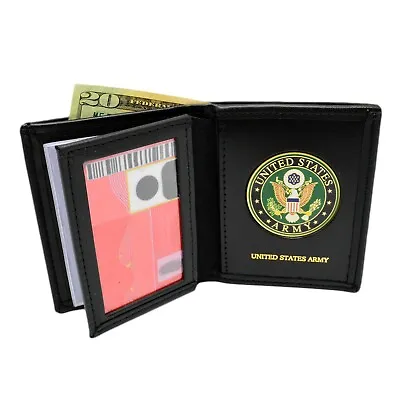 $35.96 • Buy U S Army Seal Medallion Wallet Bi-fold Men's Billfold Black Brown Military 
