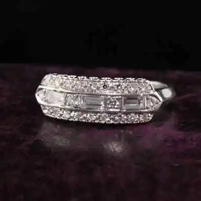 Vintage Style Wedding Fine Ring 14K White Gold Plated 2.63 Ct Simulated Diamond  • $134.94