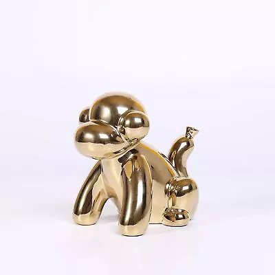 Ardax Gold Home Décor Balloon Figurine Accent Small Ceramic Animal Statue • $17.59