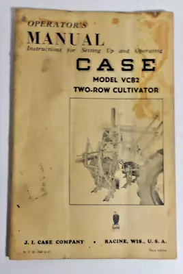 Case VCB2 Two-row Cultivator Operator's Manual • $34.99