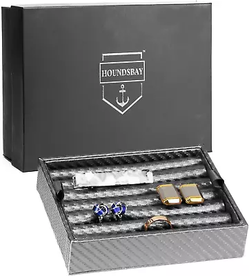 HOUNDSBAY Ring & Cufflink Box Padded Jewelry Tray | Accessory To Yachtsman Dress • $25.79