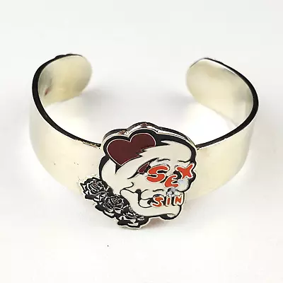 ED HARDY VINTAGE Style Bracelet/Authentic Stainless Steel/Sex & Sin Bracelet • $47.20