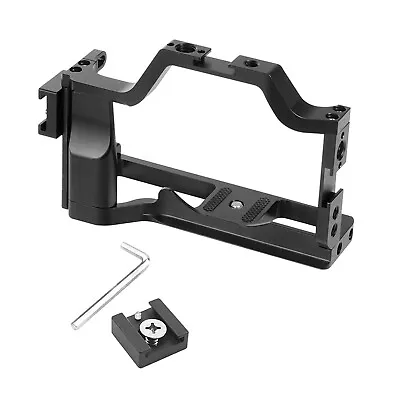 Aluminum Camera Cage For Canon EOS M50 M5 SLRW/Cold Shoe Mount 1/4  3/8  Hole • $70.17