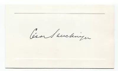 Cesar Saerchinger Signed Card Autographed Signature Radio Broadcaster • $45