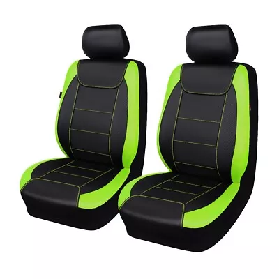 Car Seat Covers Universal Front Set Armrest Airbag Friendly Green Fashion • $49.99