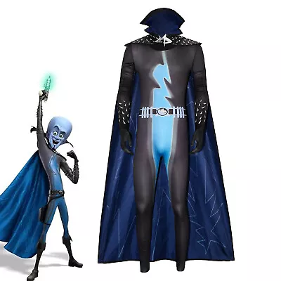 Cosplay Megamind Vs The Doom Syndicate Jumpsuits Cloak Halloween Costumes Suits • £31.08