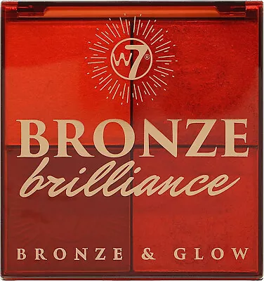 W7 Bronzer Highlighter Powder Highlighting Blush Natural Bronze Glow • £4.99