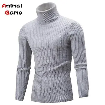 Men's Turtleneck Soft Sweater 2024 Warm Knitted Autumn/winter Pullover Jumper 🥼 • $16.99