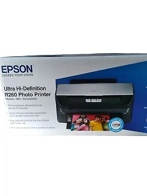 Epson Stylus Photo Ultra Hi-Definition R260 Photo Printer NEW Sealed. • $135