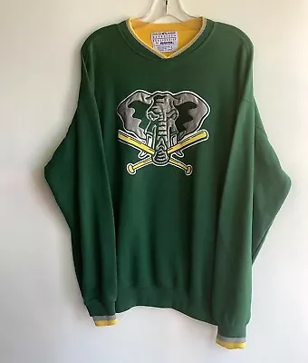 Rare Vintage 90s Starter Oakland Athletics Big Elephant Logo Sweater Mens L • $99.99